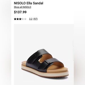 New in Box Nisolo $138 Ella Flatfrom Slide 6.5 Sandal Women